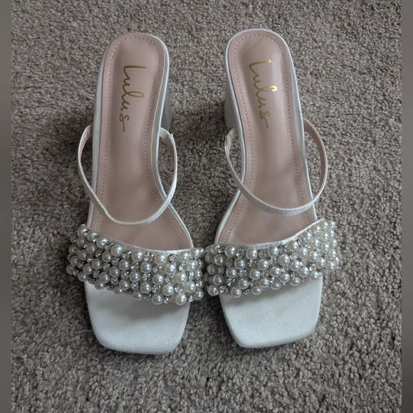 Lulus Shoes - Lulus Pearl and Rhinestone Heels